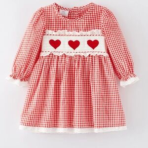 Smocked Valentine’s Day Girls Dress